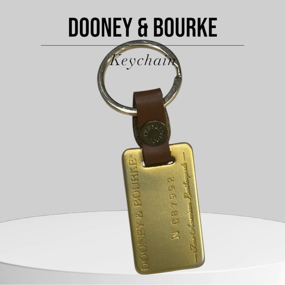 Dooney and Bourke Brass Leather Keychain - Picture 2 of 2